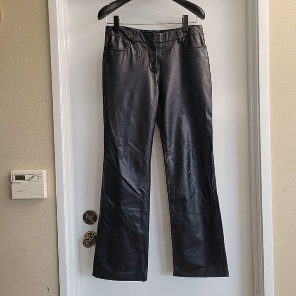 Express genuine leather black pants - Picture 1 of 7